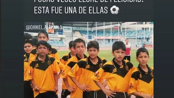 La postal de Yoshimar Yotún muy pequeño | Foto: Instagram.