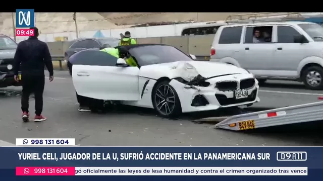 Yuriel Celi sufrió accidente de tránsito camino a Campo Mar. | Foto y video: Canal N