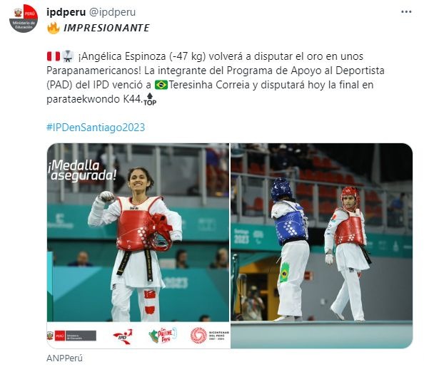 Angélica Espinoza buscará repetir el oro obtenido en Lima 2019. | Foto: IPD