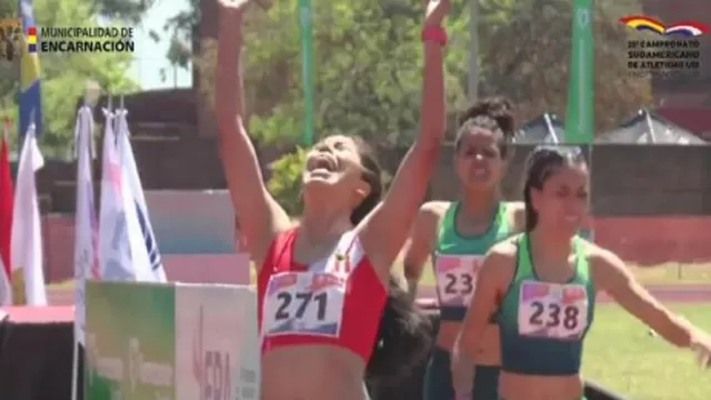 Anita Poma es campeona de los 800 metros planos del Sudamericano U18 en Paraguay