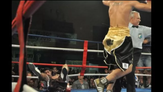 Argentina: el tremendo nocaut que sacó a su rival del ring
