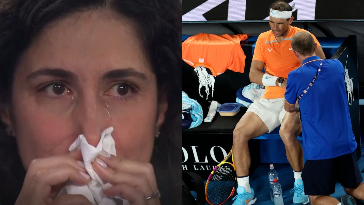 Esposa de Nadal rompió en llanto al verlo perder por lesión en el Australian Open