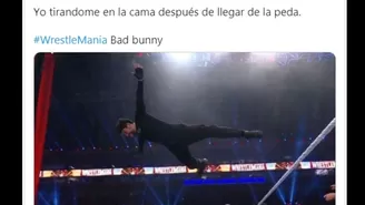 Bad Bunny protagonizó memes tras debutar y ganar en Wrestlemania 37