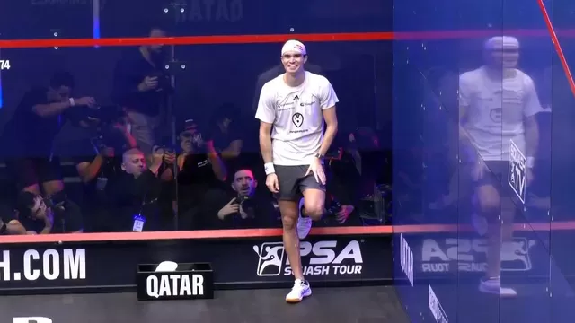 Diego Elías gana el QTerminals Qatar Classic por segunda vez al vencer al egipcio Mostafa Asal. | FOTO: PSA Squash Tour