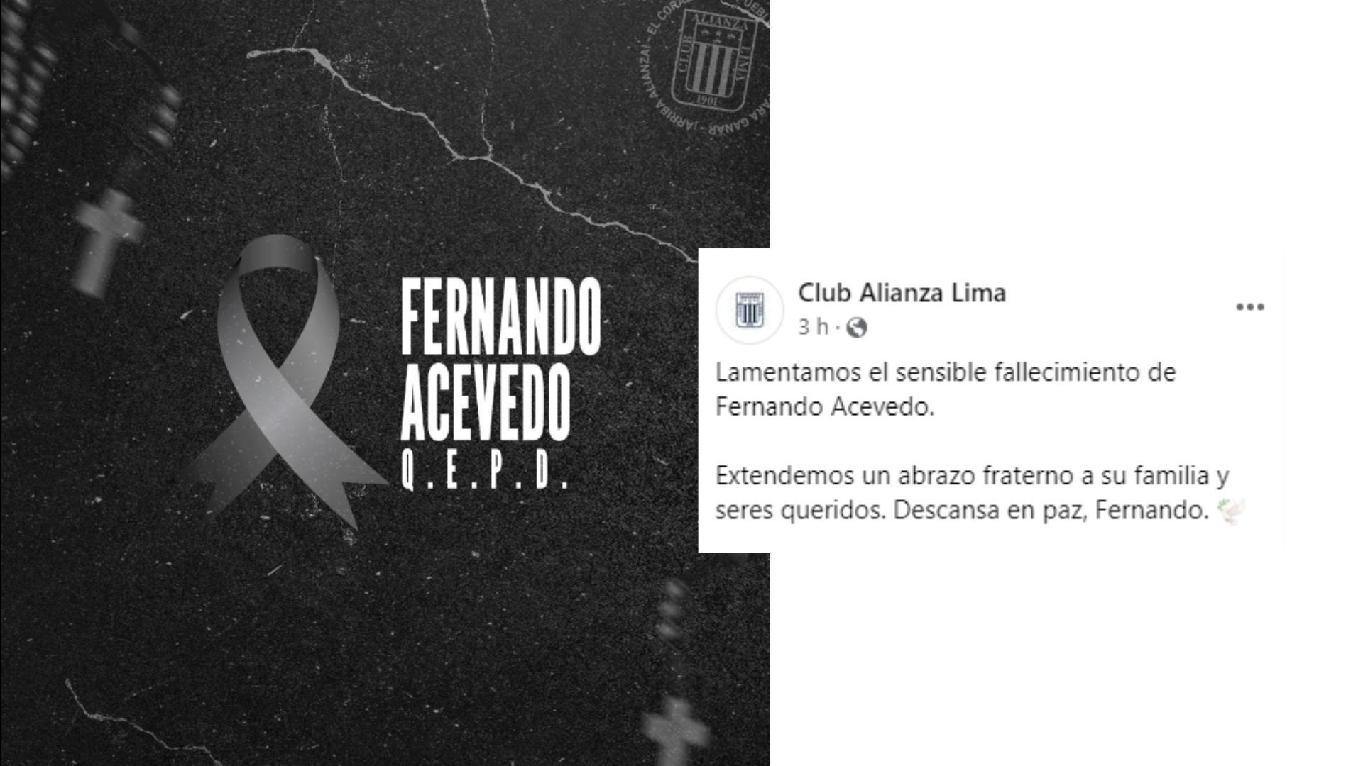 Publicación del club Alianza Lima donde el ex atletista fue preparador físico/ Foto: Alianza Lima