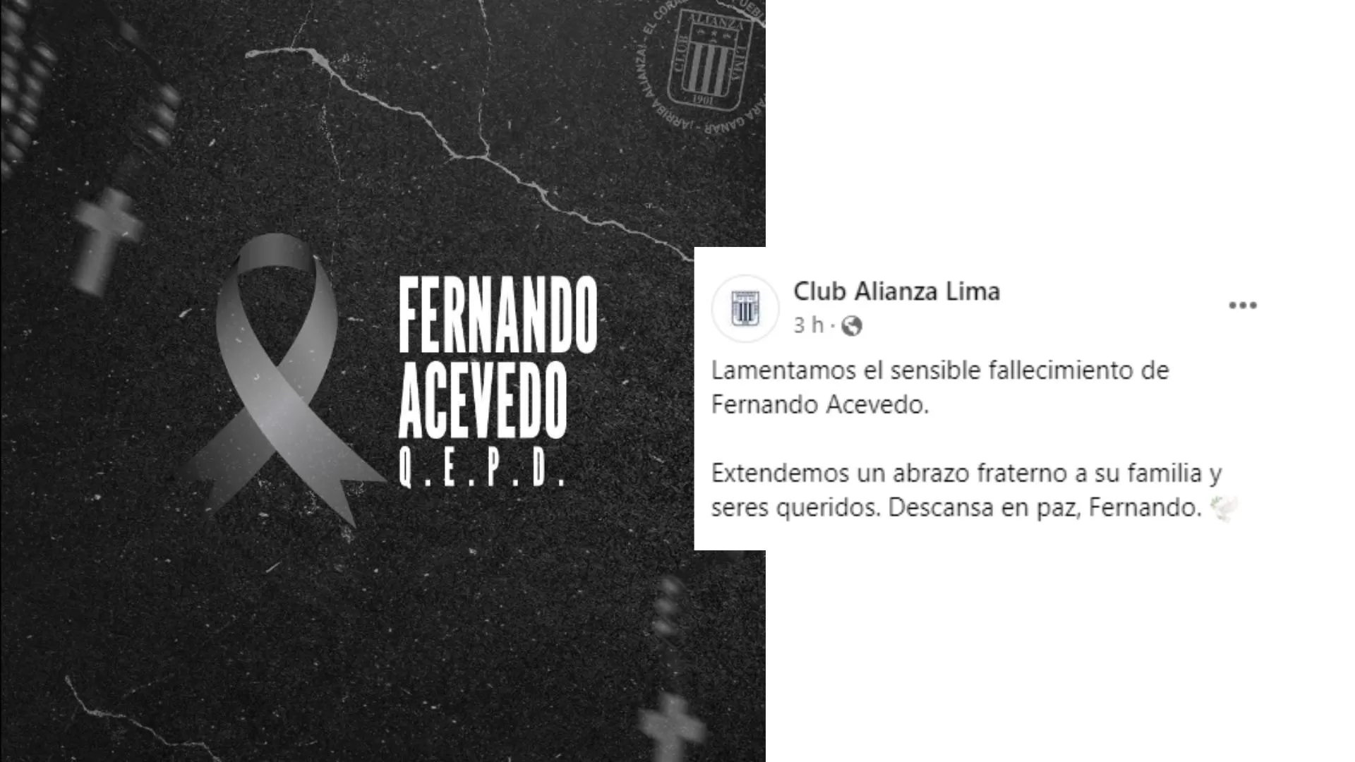Publicación del club Alianza Lima donde el ex atletista fue preparador físico/ Foto: Alianza Lima
