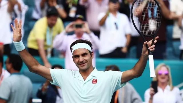 Federer eliminó al ruso Medvedev y avanzó a cuartos del Masters 1000 de Miami | Foto: AFP.
