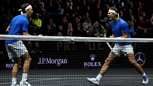 Federer y Nadal tambi&amp;eacute;n formaron pareja en la primera edici&amp;oacute;n de Laver Cup. | Foto: AFP
