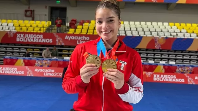 Ganó dos medallas de oro en Viga de Equilibrio y Manos Libres en los Juegos Bolivarianos 2025. | AD