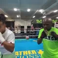 Floyd Mayweather Jr. le dio una clases de boxeo al cantante Ozuna