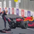 Fórmula 1: Verstappen era líder en Azerbaiyán y a 5 vueltas del final tuvo que abandonar por accidente