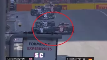 Fórmula Uno: Vettel y Hamilton chocaron y discutieron en plena carrera