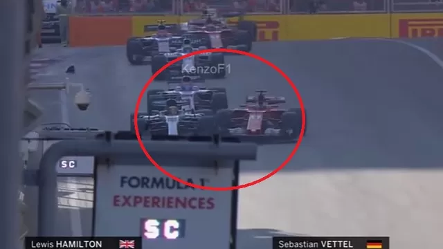 Fórmula Uno: Vettel y Hamilton chocaron y discutieron en plena carrera