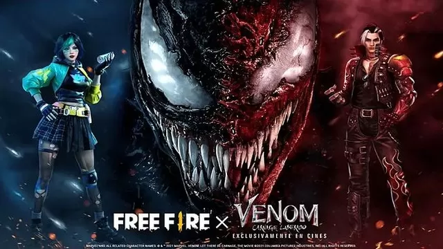 Venom y Free Fire tendrán una colaboración | Foto: Garena.
