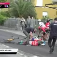 Giro de Italia: Terrible caída dejó a ciclista con fractura de clavícula y de varias costillas