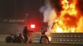 GP de Baréin: Romain Grosjean salió ileso de entre las llamas tras espectacular accidente