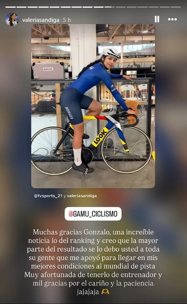Mensaje de Valeria Sándiga tras ascender al segundo lugar / Fuente: IG Mensaje de Valeria Sándiga tras ascender al segundo lugar / Fuente: IG