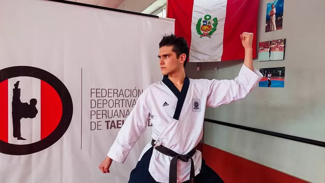 Hugo Del Castillo fue medallista en Lima 2019 en Taekwondo. | Foto: Difusión.