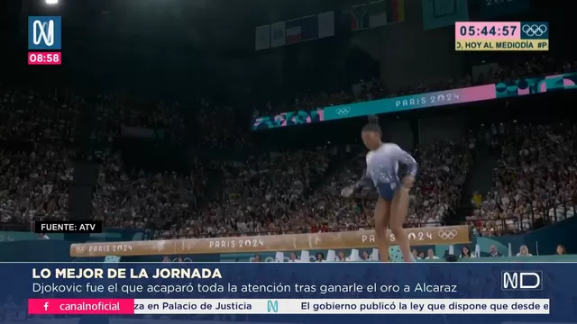 Simone Biles tuvo una caída en barra que la alejó del oro. | Foto y video: N