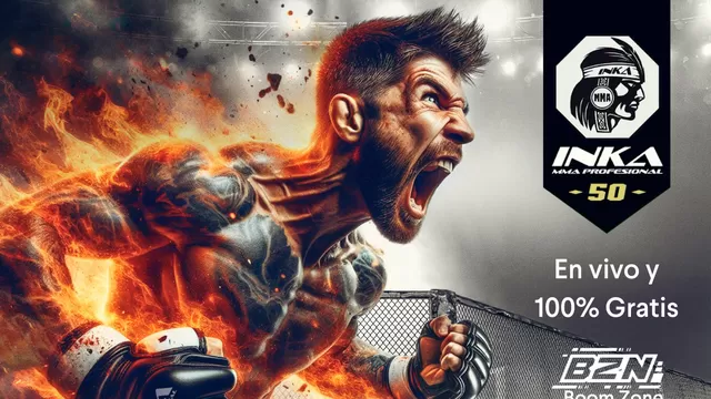 Mira todas las peleas del INKA MMA 50 EN VIVO y GRATIS por Boom Zone en su app y en la web. | AD