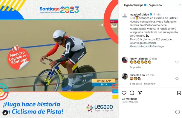 Segundo oro para el Perú en los Panamericanos Santiago 2023. | Foto: Legado.