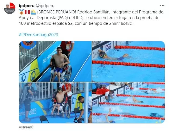 Rodrigo Santillán ganó bronce para Perú. | Fuente: IPD