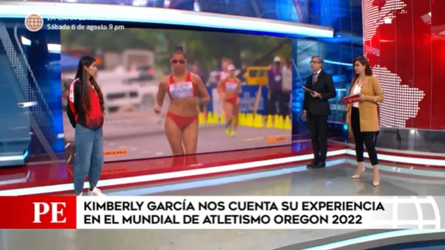 Kimberly García contó en América Televisión su experiencia en el Mundial de Atletismo