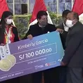 Kimberly García recibió reconocimiento del Gobierno y 100 mil soles de premio