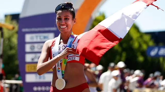  Kimberly García se consagró campeona mundial en la prueba de los 20 km. en marcha