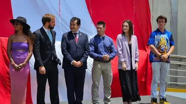 Laureles Deportivos para los campeones peruanos en disciplinas acuáticas en el Estadio Nacional. | Video: AD