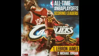 LeBron James superó a Michael Jordan: el máximo anotador en Playoffs de NBA