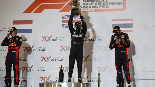Lewis Hamilton ganó el GP de Baréin tras terrorífico accidente de Grosjean 
