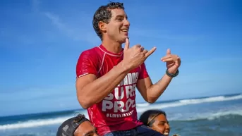 Lucca Mesinas se coronó campeón del Barbados Surf Pro