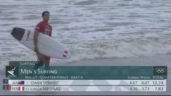 Lucca Mesinas se despidió de Tokio 2020 y el surf termina su participación