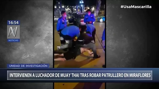 Miraflores: Intervienen a luchador de Muay Thai que robó patrullero de la Policía