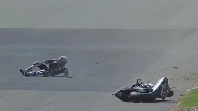 Pese al accidente, Aleix Espargaró quedó apto para seguir en carrera. | Video: DAZN