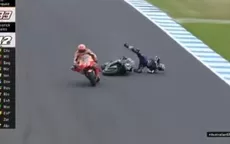 MotoGP: Viñales sufrió terrible caída en la última vuelta en Australia - Noticias de premio-puskas