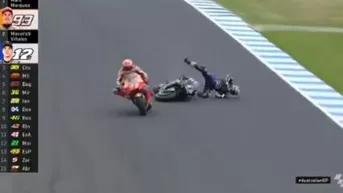 MotoGP: Viñales sufrió terrible caída en la última vuelta en Australia