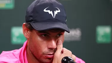 Nadal not&amp;oacute; molestias el viernes durante su partido de cuartos contra Khachanov. | Foto: AFP