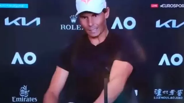 Aquí la reacción de Rafael Nadal | Video: Open Australia.