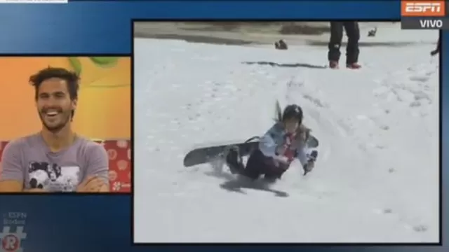 Nati Jota: conductora de ESPN y su aparatosa caída en el snowboard