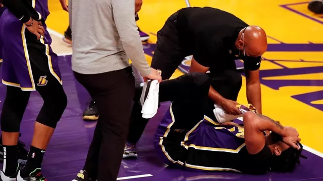NBA: Anthony Davis sufre escalofriante lesión en el Lakers vs. Jazz