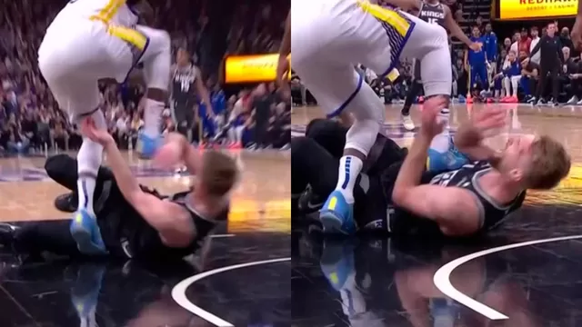 Falta flagrante de Draymond Green contra Domantas Sabonis. | Video: NBA TNT