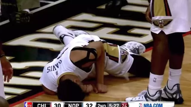 NBA: mira la escalofriante caída de Anthony Davis de los Pelicans