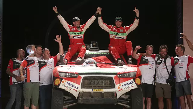 Nicolás Fuchs: así celebró al llegar al podio del Rally Dakar 2017-foto-3