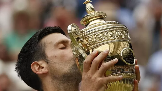 Novak Djokovic, tenista serbio de 34 años. | Foto: AFP/Video: @Wimbledon