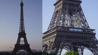 La torre Eiffel portara el histórico símbolo de los Juegos Olímpicos a 50 días de iniciarse París 2024 / Foto: @juegosolimpicos