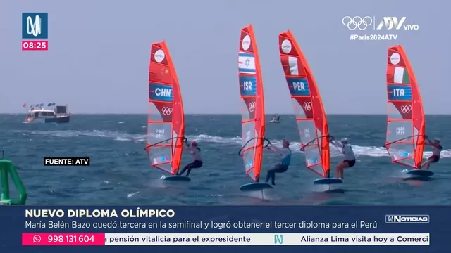 María Belén Bazo quedó en cuarto lugar general de vela en París 2024. | Foto y video: Canal N