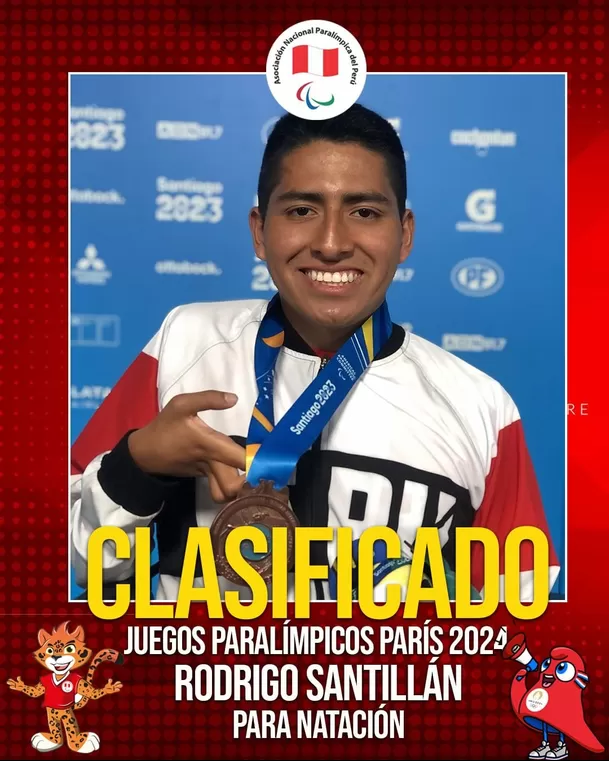 Rodrigo Santillán, clasificado a París 2024. | Fuente: @paralimpicoperu