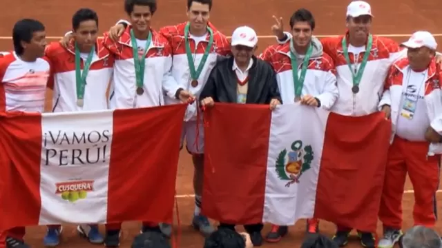 El equipo peruano de Copa Davis.
